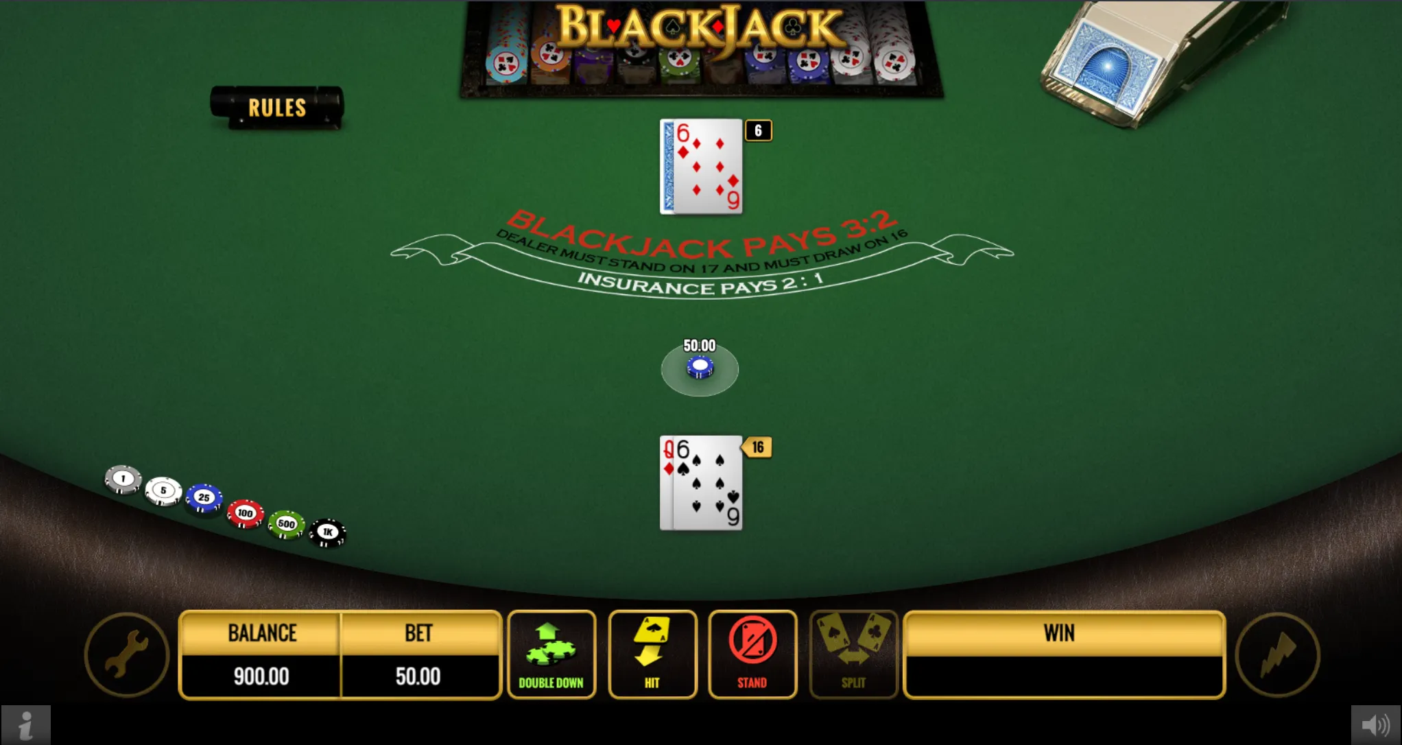 How are the guidelines for playing blackjack online?